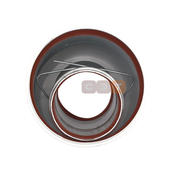 Адаптер коаксиальный вертикальный (фланец) Ø 60/100 мм